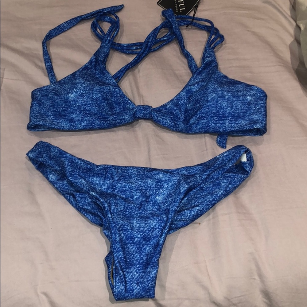 Zaful blue bikini